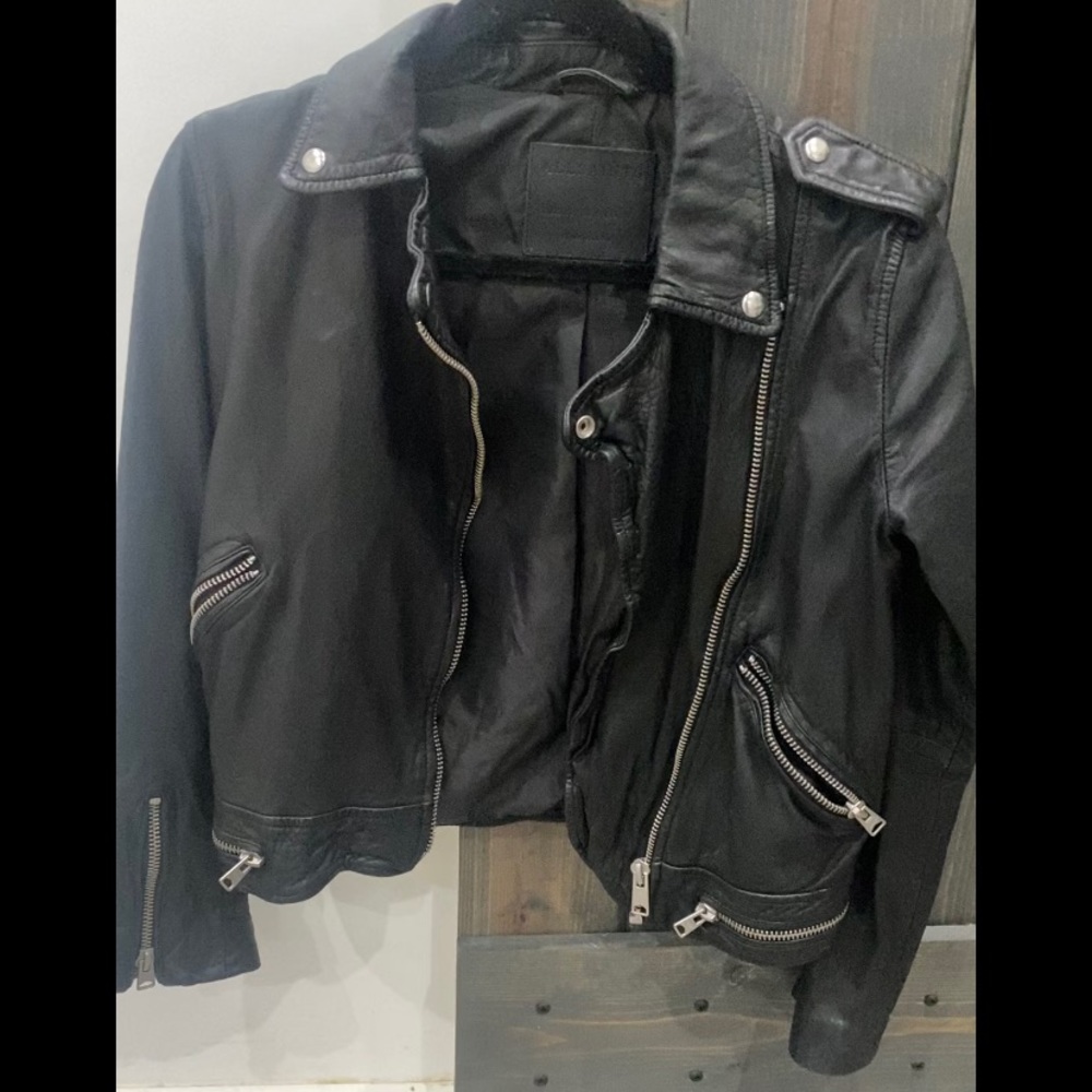 ALL SAINTS SIZE 8 LEATHER JACKET